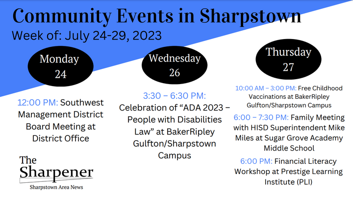 Community Events in Sharpstown: July 24-29, 2023